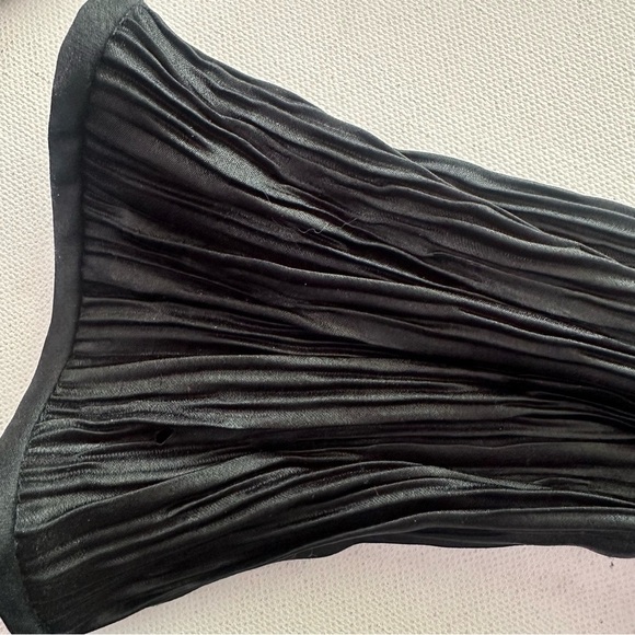 Stunning 1980s Womens 8 Ana Colon Couture Blouse Whimsigoth Pleated Black - Picture 8 of 13